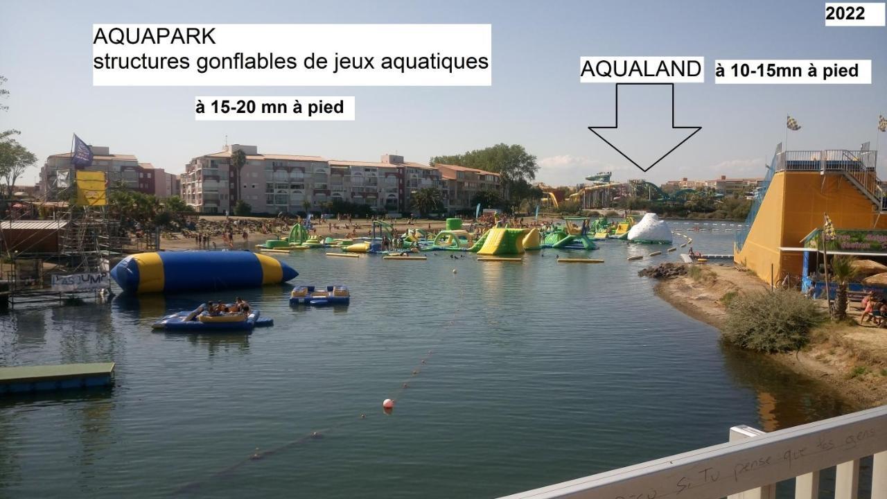 Lara 2 - T2 Balcon Piscine Lit Double & Clic-Clac Parking Pres Du Centre-Port Et Ile Loisirs Agde Luaran gambar